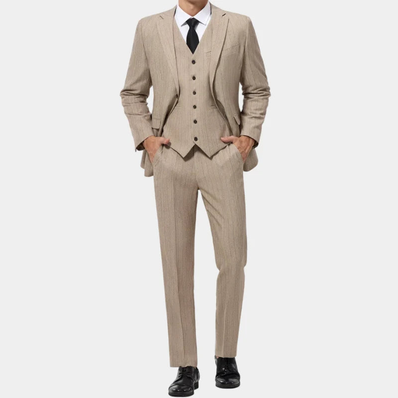 Imperial Beige Three-Piece Suit