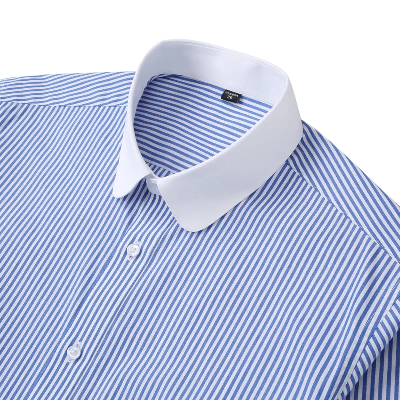 Classic Shelby Shirt in White & Blue
