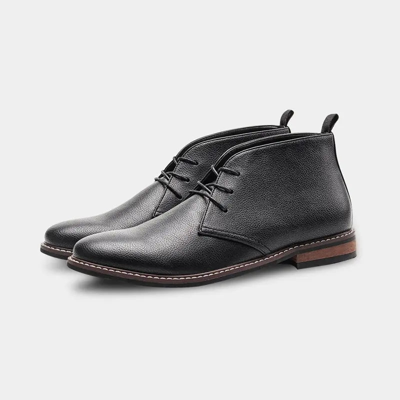 Shelby Black Leather Boots