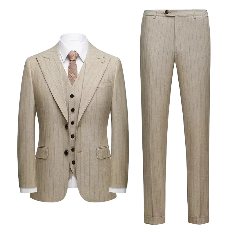 Imperial Beige Three-Piece Suit