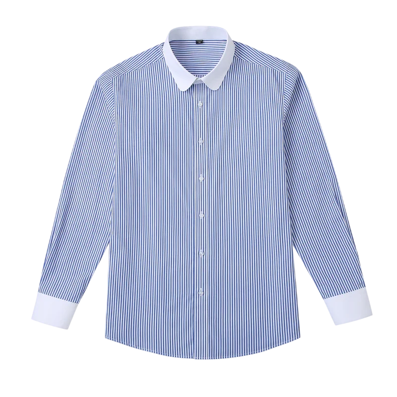Classic Shelby Shirt in White & Blue